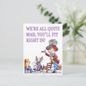 We're All Quite Mad, You'll Fit Right In! Briefkaart (Staand voorkant)