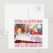 We're All Quite Mad, You'll Fit Right In! Briefkaart (Voorkant / Achterkant)