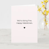 We're Doing Fine - Happy Valentine's Day  Kaart (Gele Bloem)