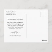 We're Engaged 3 Photo Script Postcard Briefkaart (Achterkant)