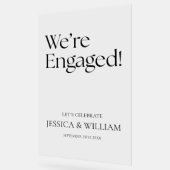 We're Engaged Modern Acrylic Engagement Sign Acryl Bord (Hoek)