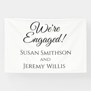 We're Engaged Verlovingsfeest Banner Decoratie
