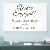 We're Engaged Verlovingsfeest Banner Decoratie (Beurs)