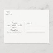 WE'RE GETTING MARRIED Wit & Grijs Save the Date Aankondigingskaart (Achterkant)