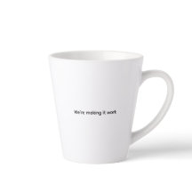 We're Making It Work Mok Quirky Hart  Latte Mok