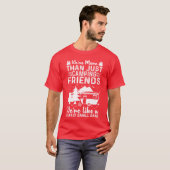 Were Morehan Just Camping Friends Nature Lover vin T-shirt (Voorkant volledig)