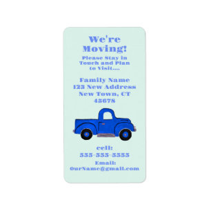 We're Moving Aankondiging Sticker Label