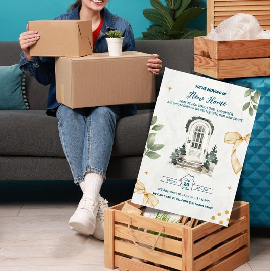 We're Moving In! Housewarming Party Invitation Kaart