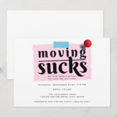 We're Moving Modern Funny Farewell Party Kaart (Voorkant / Achterkant)