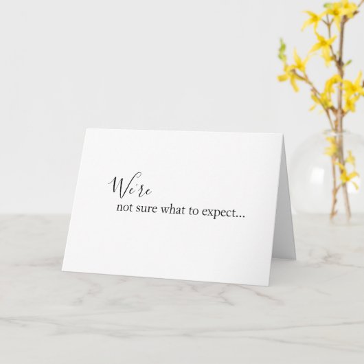 We're Not Sure What To Expect Baby Announcement Kaart (Gele Bloem)