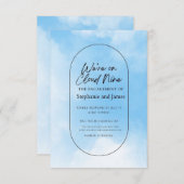 We're On Cloud Nine Response Card RSVP Kaartje (Voorkant / Achterkant)