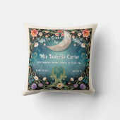 We're Over The Moon Birth Stats Floral Garden Vine Kussen (Achterkant)