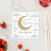 We're Over The Moon Blue Celestial Baby Shower Servet (Insitu)
