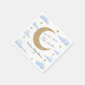 We're Over The Moon Blue Celestial Baby Shower Servet (Hoek)