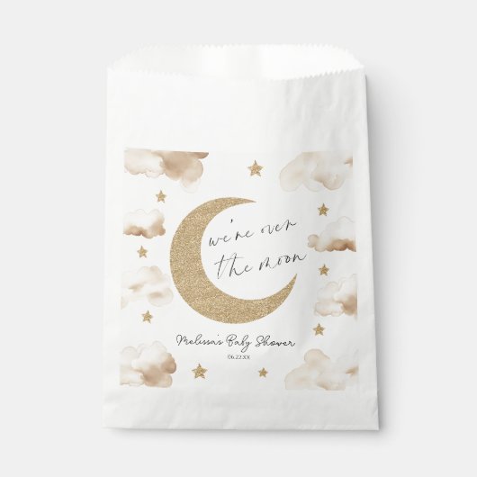 We're Over The Moon Boho Celestial Baby Shower Bedankzakje (Voorkant)