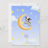 We're Over the Moon, nursery rhyme baby shower Kaart (Achterkant)