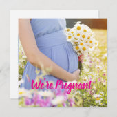 We're Pregnant Invitation Card (Voorkant / Achterkant)