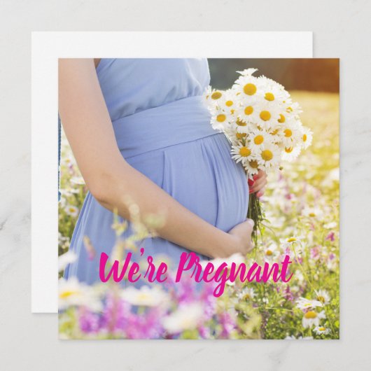 We're Pregnant Invitation Card (Voorkant / Achterkant)