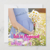 We're Pregnant Invitation Card (Voorkant)