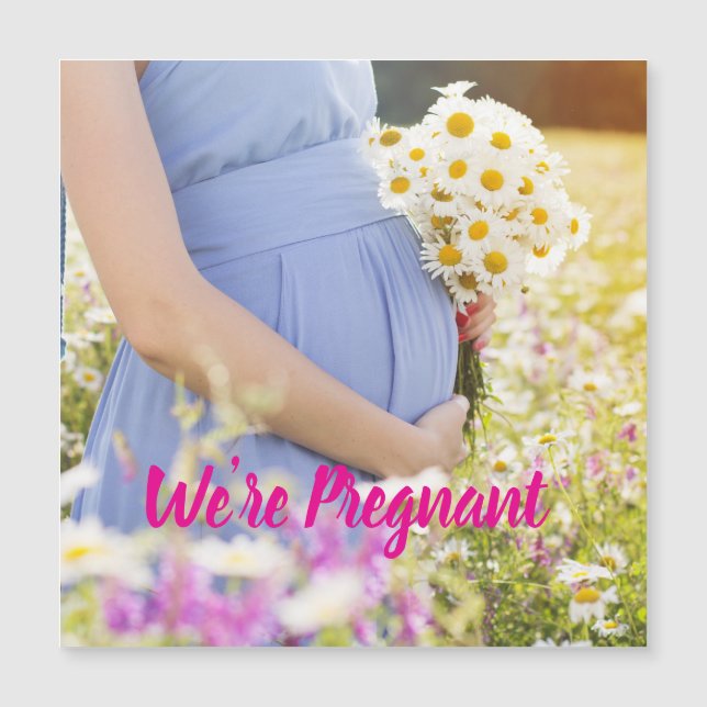 We're Pregnant Invitation Magnet Card (Voorkant)