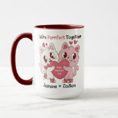 We're Purrfect Together Cute Valentine's Day Mug Mok (Links)