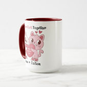 We're Purrfect Together Cute Valentine's Day Mug Mok (Voorkant links)