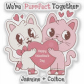 We're Purrfect Together Sticker (Voorkant)
