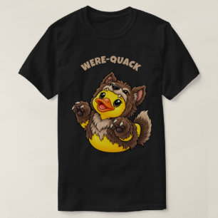 Were-Quack Werewolf Rubber Eend Halloween T-shirt
