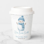 We're Snow Excited Snowmen Boy Baby Shower Papieren Bekers (Voorkant)