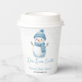 We're Snow Excited Snowmen Boy Baby Shower Papieren Bekers