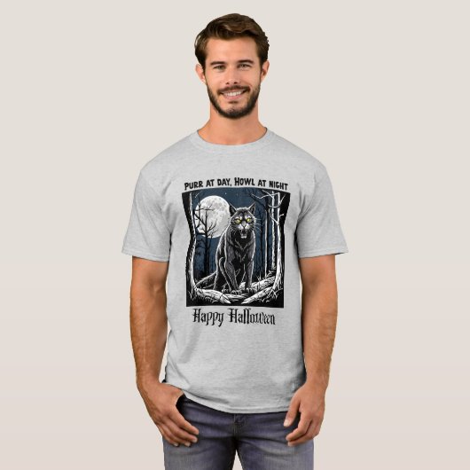Werecat Black Type T-shirt (Voorkant volledig)