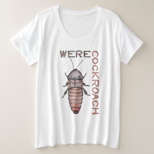 Werecockroach Plus Size T-shirt (Design voorkant)