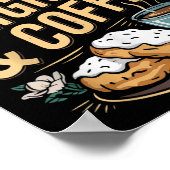 Wered By Beignets And Coffee Funny New Orleans Quo Poster (Hoek)