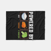 Wered By Rice Chicken And Broccoli Funny New Year  Fleece Deken (Voorkant (Horizontaal))