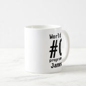 Wereld #0 Programmeur - Gepersonaliseerde Cup Koffiemok (Voorkant rechts)