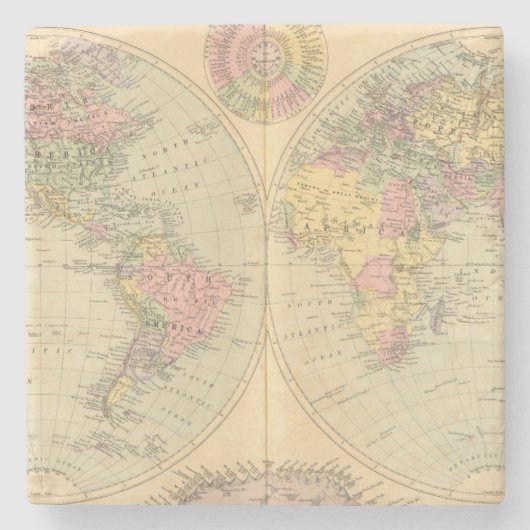 Wereld 10 stenen onderzetter (Voorkant)