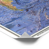 " Wereld: 1981 De OCEAN-Floor MAP ... Poster (Hoek)