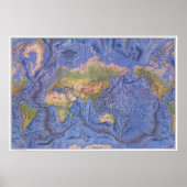 " Wereld: 1981 De OCEAN-Floor MAP ... Poster (Voorkant)