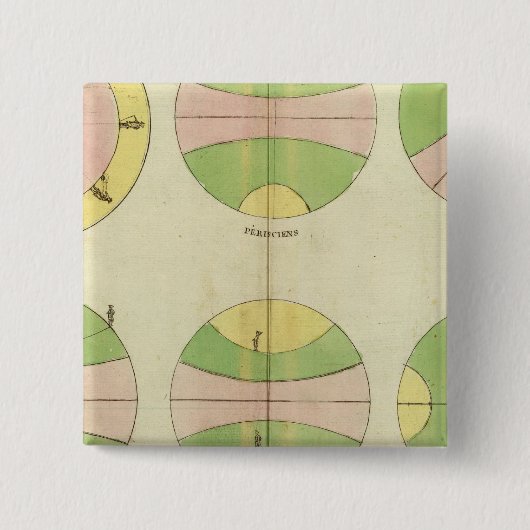 Wereld 2 vierkante button 5,1 cm (Voorkant)