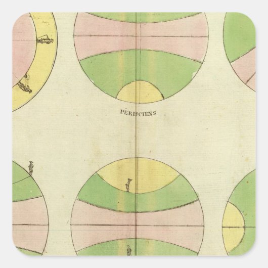 Wereld 2 vierkante sticker (Voorkant)