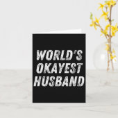 Wereld#39; s Okayest echtgenoot Grappige papa Verj Kaart (Gele Bloem)