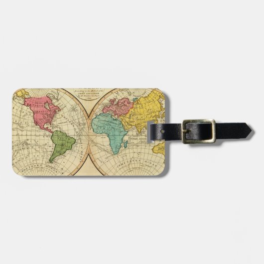 Wereld. 3 bagagelabel (Voorkant horizontaal)