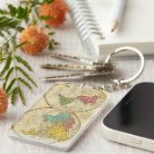 Wereld 3 sleutelhanger (Voorkant Rechts)