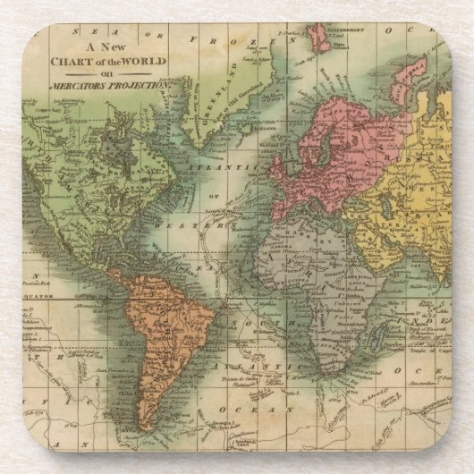 Wereld 4 bier onderzetter (Voorkant)