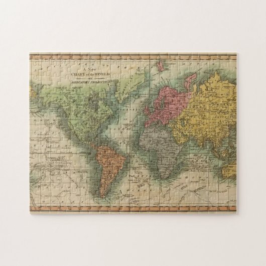 Wereld 4 legpuzzel (Horizontaal)