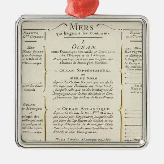 Wereld 4 metalen ornament (Voorkant)