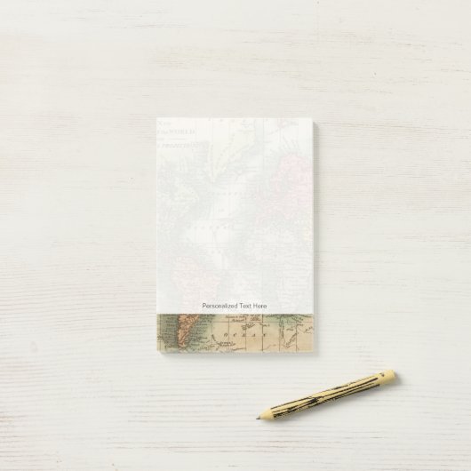 Wereld 4 post-it® notes (Op bureau)