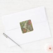 Wereld 4 vierkante sticker (Envelop)
