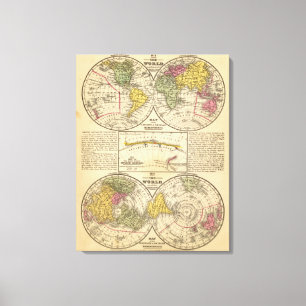 Wereld 5 canvas afdruk