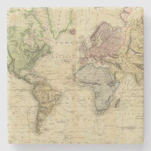 Wereld 5 stenen onderzetter